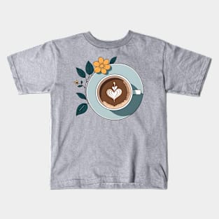 Cozy up with Books & Coffee Kids T-Shirt